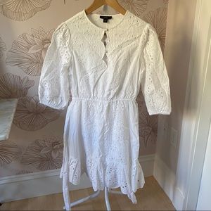 NWT J.Crew scalloped trim eyelet dress